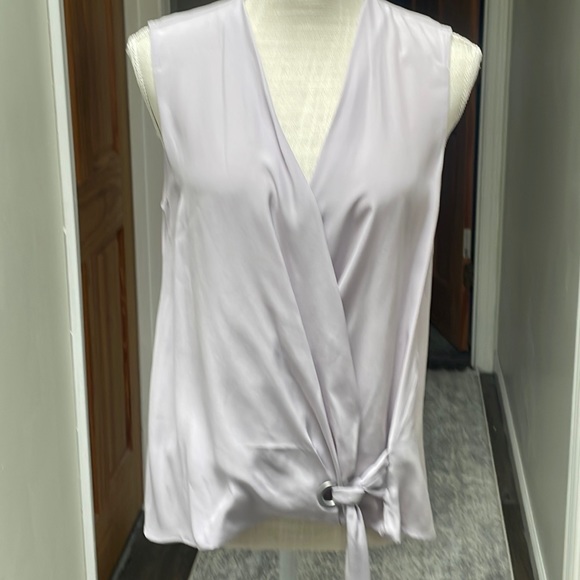 Rag and Bone silk wrap top in lilac - Picture 1 of 7